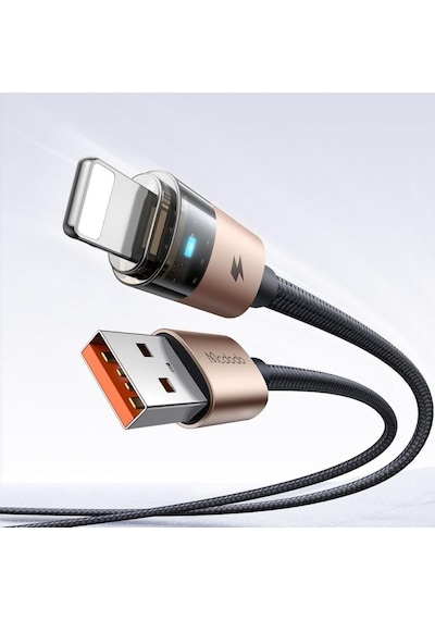 Mcdodo Ca-6911 3a Işıklı Usb Apple Uyumlu iPhone Şarj Data Kablosu 1.2m Siyah