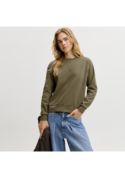 Jack & Jones Kadin Gögüs Logolu Sweatshirt - Abbie - 12223962 Beech