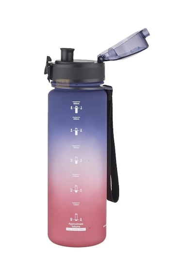 Uzspace 500ml Soft Touch Çift Renk Motivasyon Tritan Su Matarası Lacivert-kırmızı Diğer