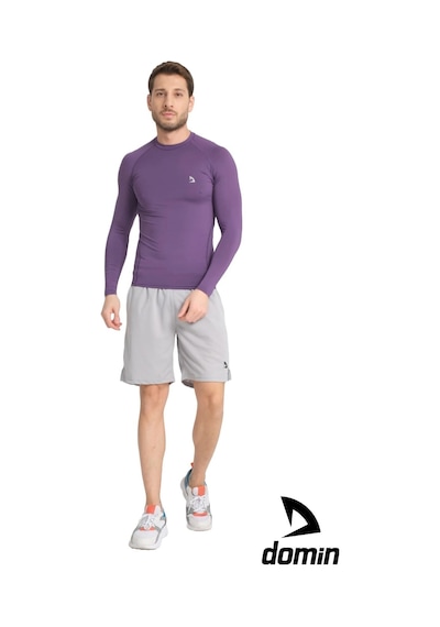 Hnc Sport Erkek Uzun Kol Mor Ter Tutmaz Fit Compression Spor Body Tshirt