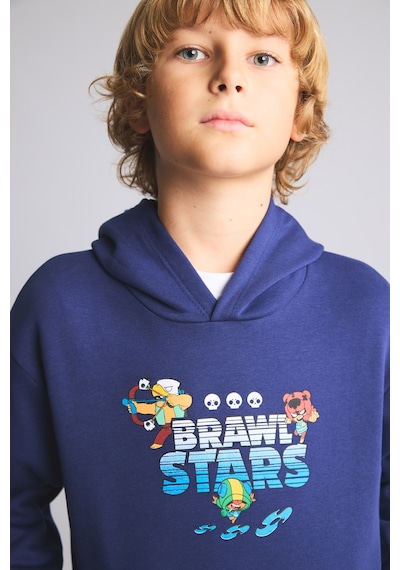 Defacto Brawl Stars Kalın Sweatshirt Kumaşı 2li Takım Erkek Çocuk I3682a826wnnv42 Lacivert-nv42