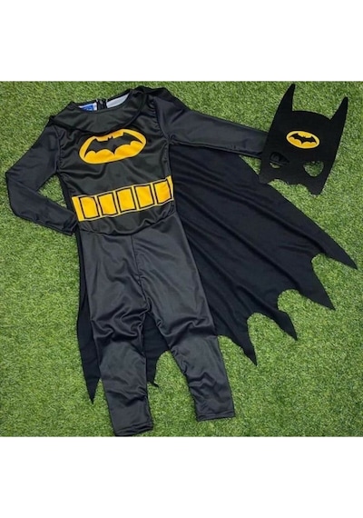 Kz Butik Çocuk Siyah Batman Kostümü Siyah