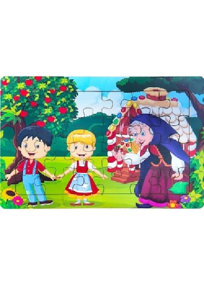 Ritoys Eğitici Öğretici Ahşap 24 Parça Renkli Puzzle 4lü Set