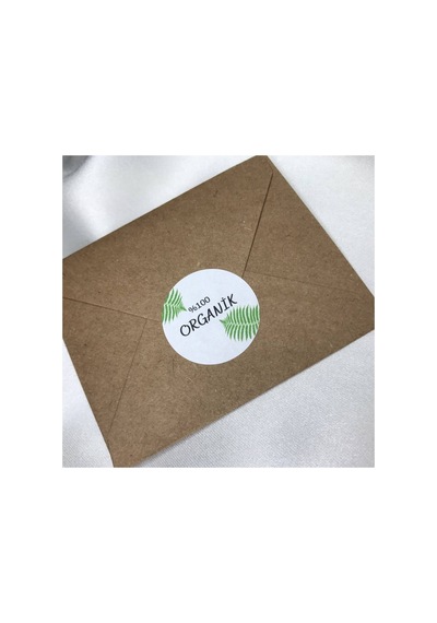 Organik Doğal Etiketi Karışık Mat Stıcker 4 Cm 100 Adet Çok Renkli