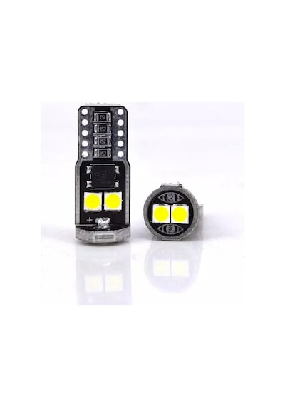 T10 Led Metal Platin W5W 6 Ledli Beyaz Park Tavan Plaka Ampülü 2