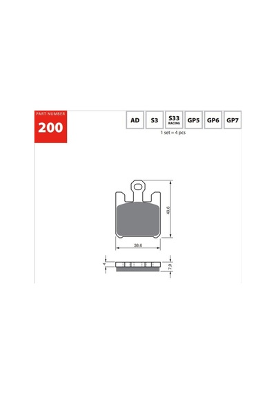 Gold Ad 200 Fren Balata Sinter Metal