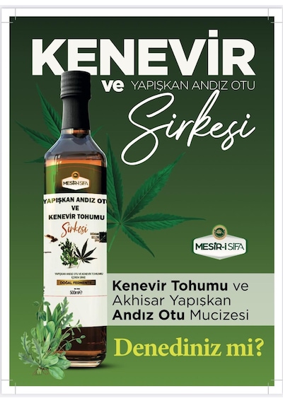 Kenevir Ve Yapışkan Andız Otu Sirkesi 500ml
