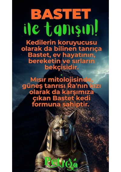 Petjoo 1.Bastet Yeşil-Turuncu Qr'lı Kedi Künyesi