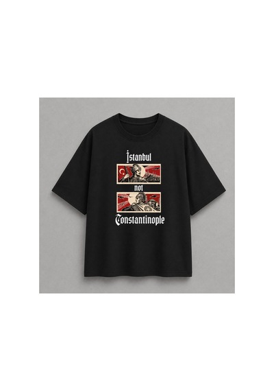 Yolo Street İstanbul Not Constantinople Baskılı Oversize %100 Pamuk Erkek Tişört Vintage Streetwear Siyah112 Yolo Street İstanbul Not Constantinople Baskılı Oversize %100 Pamuk Erkek Tişört Vintage Streetwear Siyah112