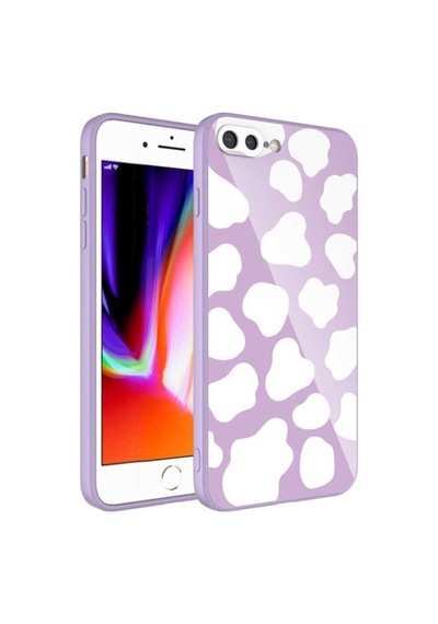 Apple Uyumlu iPhone 8 Plus Kılıf Kamera Korumalı Desenli Sert Silikon Zore Epoksi Kapak NO6