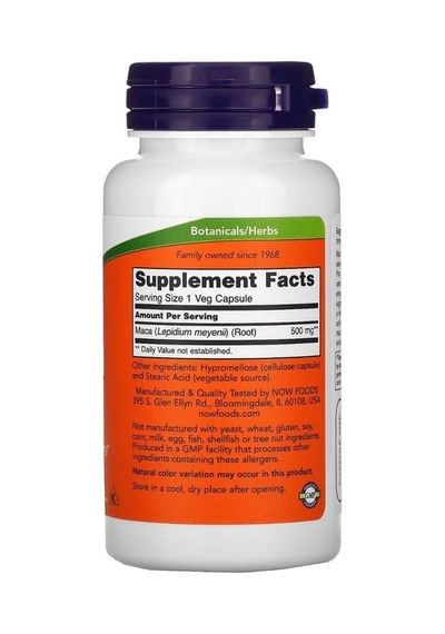 Now Foods Maca 500 Mg 100 Kapsül