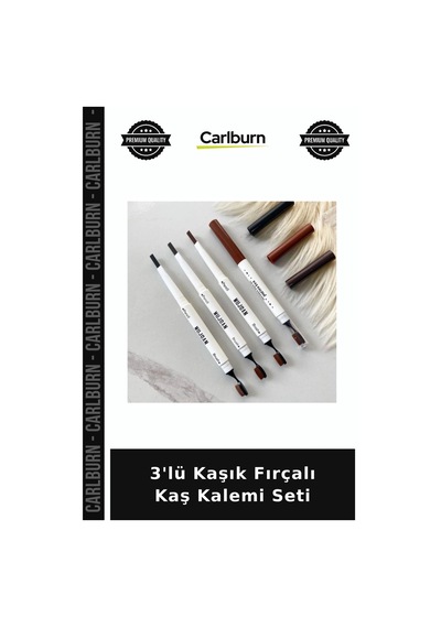Özel Üretim Güzellik 3'lü Kaşık Fırçalı Kaş Kalemi Seti Diğer
