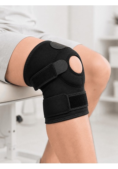 Kısa Ligamentli Dizlik Açık Diz Kapağı Ayarlanabilir Cırtlı Diz Tamamlayıcı Spor Dizlik Düz Renkli