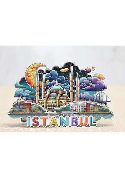 Ahşap İstanbul Temalı Magnet