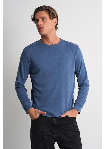 Alexander Gardi Alexandergardı Uzun Kollu Bisiklet Yaka Basic Sweatshirt İndigo