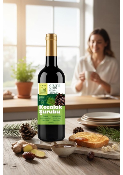 250 Ml Kozak Bergama Vakfı Kozalak Şurubu Giritli Metin Efendi