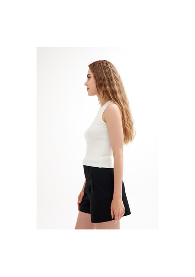 Cotenconcept Halter Yaka Fitilli Fitted Askılı Tişört-beyaz Beyaz