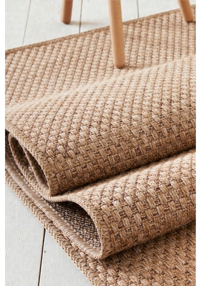 Doğal Jüt Görünümlü Düz Dokuma Kilim Minimal & Zamansız Tasarım Bej Bej