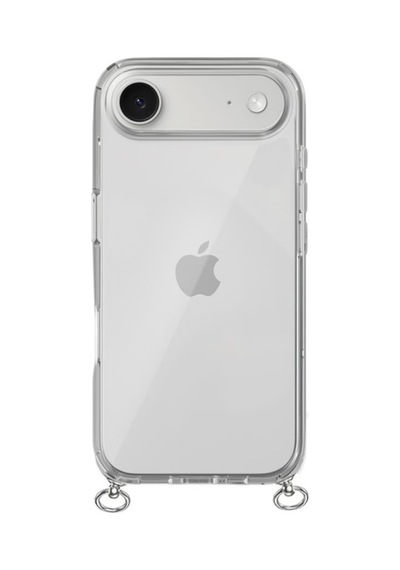 Hippi Apple Uyumlu iPhone 17 Air Şeffaf Askılı Telefon Kılıf Beyaz - Şeffaf