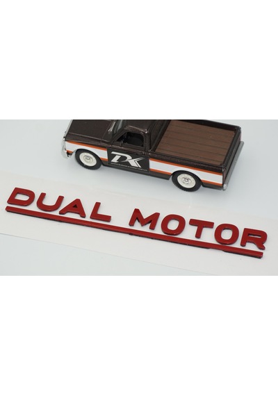 Dk Tuning Tesla Dual Motor Bagaj Kırmızı Yazı Logo Arma Bagaj Arma