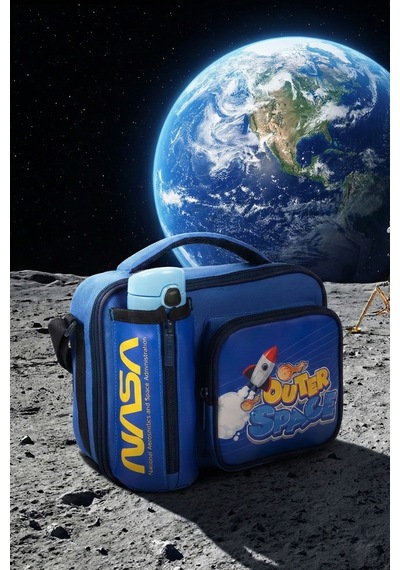 Lisanslı Outer Space Mavi Orijinal Beslenme Çantası Mavi