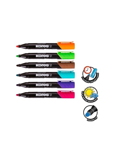 Permanent Marker Xp1 6'lı Set Permanent Kalem Çok Renkli