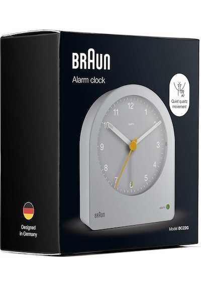 Braun Bc22g Gri Klasik Analog Alarmlı Masa Saati Brn.bc22g