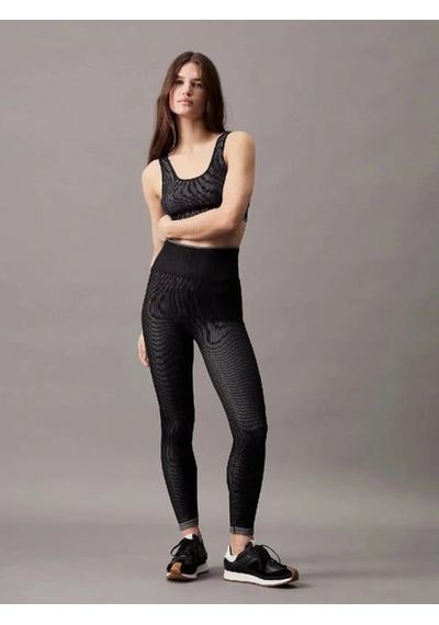 Calvin Klein Kadın Siyah Yüksek Bel Slim Fit Tayt Çok Renkli