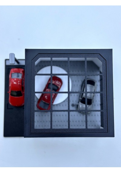 1/64 Ölçekli Siyah Renk Bmw Showroom Tasarımlı Diorama Araç Sergileme Garajı 3d Baskı