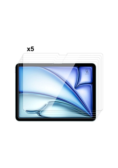 Apple Uyumlu iPad  Air 11 İnç 2024 A2902-a2903 İle Temperli Kırılmaz Cam Ekran Koruyucu 5 Adet