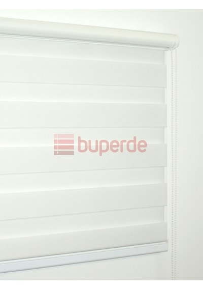 Buperde Beyaz Eko Bambu Zebra Stor Perde