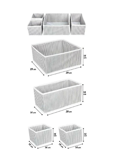 Çekmece Düzenleme Kutu Seti Organizer 4lü Set 5468 Çok Renkli