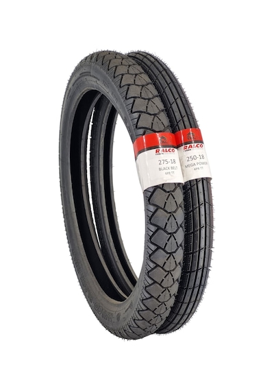 Kuba Cg  Falcon  Masti  Mondial  275-18 Tt Ve 250-18 Tt Tubetype Lastik Set