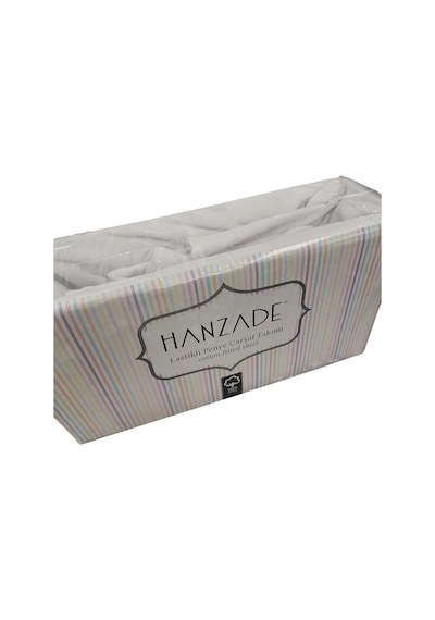 Hanzade %100 Pamuk Penye Lastikli Çift Kişilik Çarşaf Seti 160x200+30 - Beyaz Beyaz
