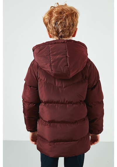 Lela Içi Peluş Astarlı Çıkarılabilir Kapüşonlu Şişme Erkek Çocuk Mont 5763038 Bordo