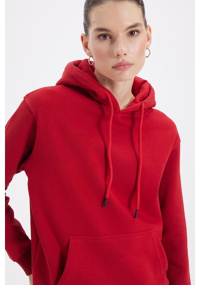 Tudors Kadın Relax Fit Rahat Kesim Pamuklu Kapüşonlu Kanguru Cepli Kırmızı Sweatshirt-39934 Kırmızı Tudors Kadın Relax Fit Rahat Kesim Pamuklu Kapüşonlu Kanguru Cepli Kırmızı Sweatshirt-39934 Kırmızı