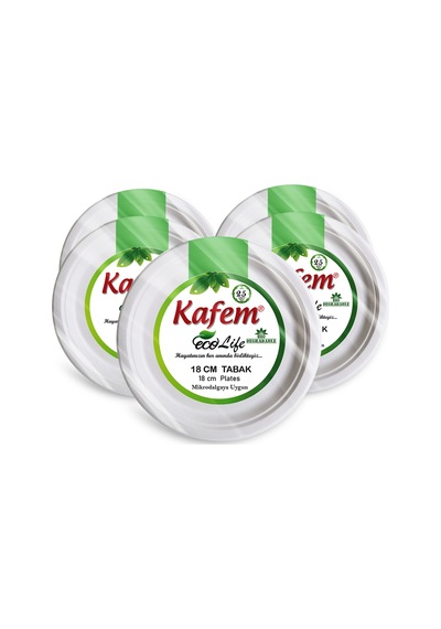 Kafem Ekolojik Karton Tabak 18 cm 25 li X 5 Paket
