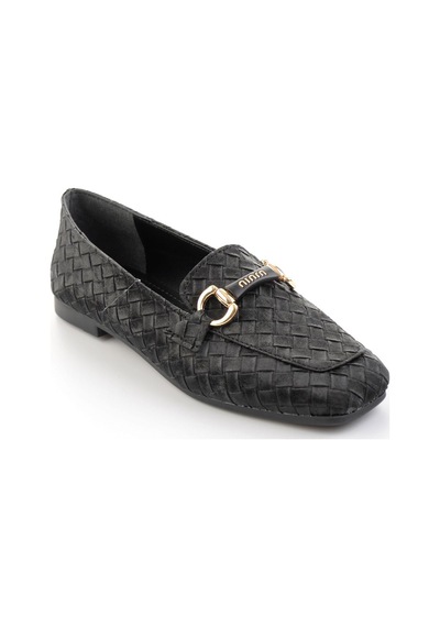 Bambi Siyah Kadın Loafer Ayakkabı K01641023071 Siyah