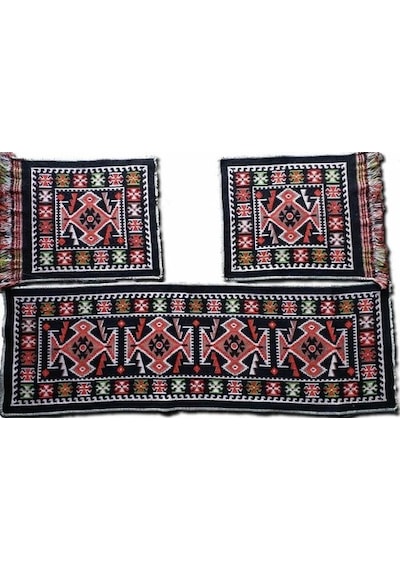 Serme Oto Kılıfı Takımı - Antik Parlak Kilim -Binek Araçlara Uyar
