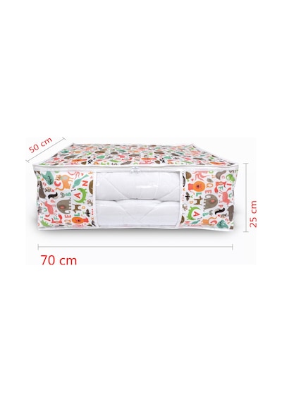 Vedsey 5' Li 50x70x25 Set Hayvan Desenli Baza Altı Organizer Hurç Çok Renkli