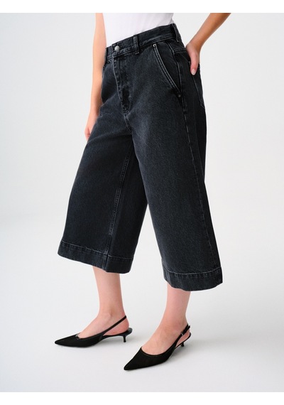 Culotte Cropped Regular Fit Kadın Pantolon Denim