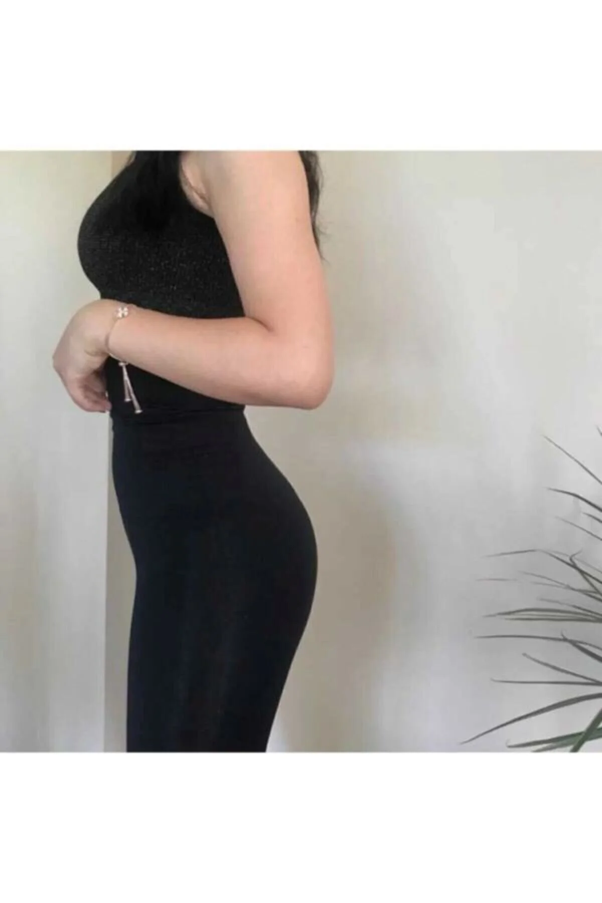 Perafit Kadın Siyah Yüksek Bel Tayt Karın Basen Korse Tayt Esnek Ve Rahat Spor Taytı Günlük Tayt