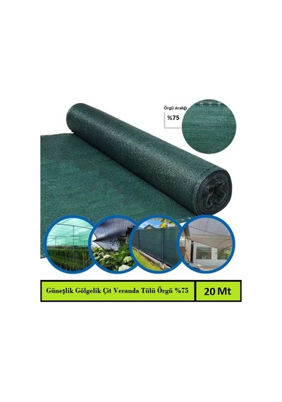 Venoa Bahçe Çit Fileli Örtü Güneş Koruyucu Gölgelik 100x2000 Cm