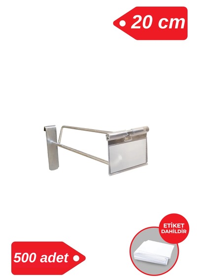 20 Cm - 500 Adet Galvaniz Etiketli Tel Pano Kancası Raf Askısı Galvaniz