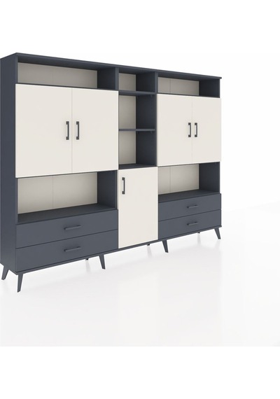 Arges Dolap 12 Raflı 4 Çekmeceli 5 Kapaklı 220x30x163 Antrasit-aytaşı/antrasit Aytası/antrasıt - Antrasıt Arges Dolap 12 Raflı 4 Çekmeceli 5 Kapaklı 220x30x163 Antrasit-aytaşı/antrasit Aytası/antrasıt - Antrasıt