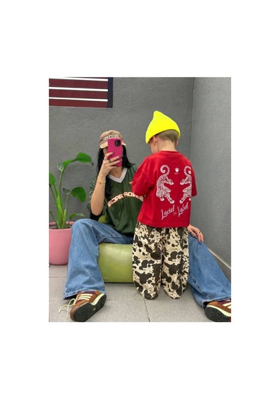 Poala Kids Kamuflaj Balloon Jeans Çok Renkli
