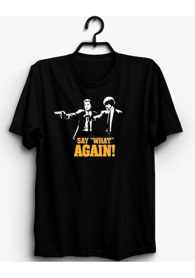 Stoned&Fame Unisex Siyah Stoned Pulp Fiction T-shirt SIYAH Siyah