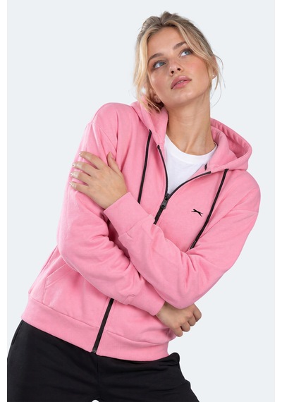 Slazenger Flores Kadın Kapüşonlu Pembe Sweatshırt