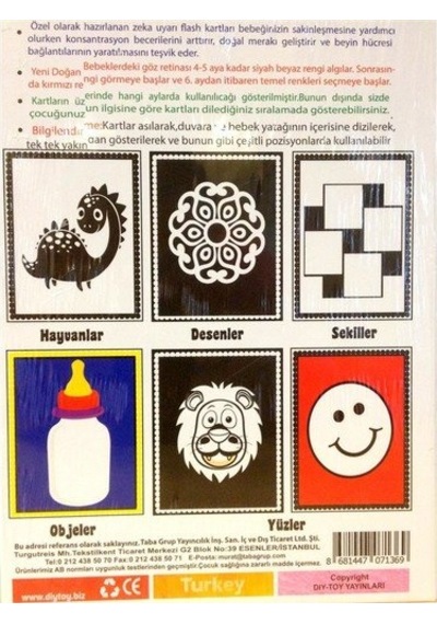 0-12 Ay Bebekler için Ilk Zeka Kartları Zeka Geliştirici Kartlar