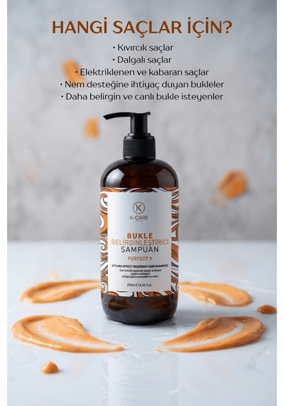 K K-care Cosmetics Kıvırcık Saçlar Için Bukle Belirginleştirici Şampuan 250 ML